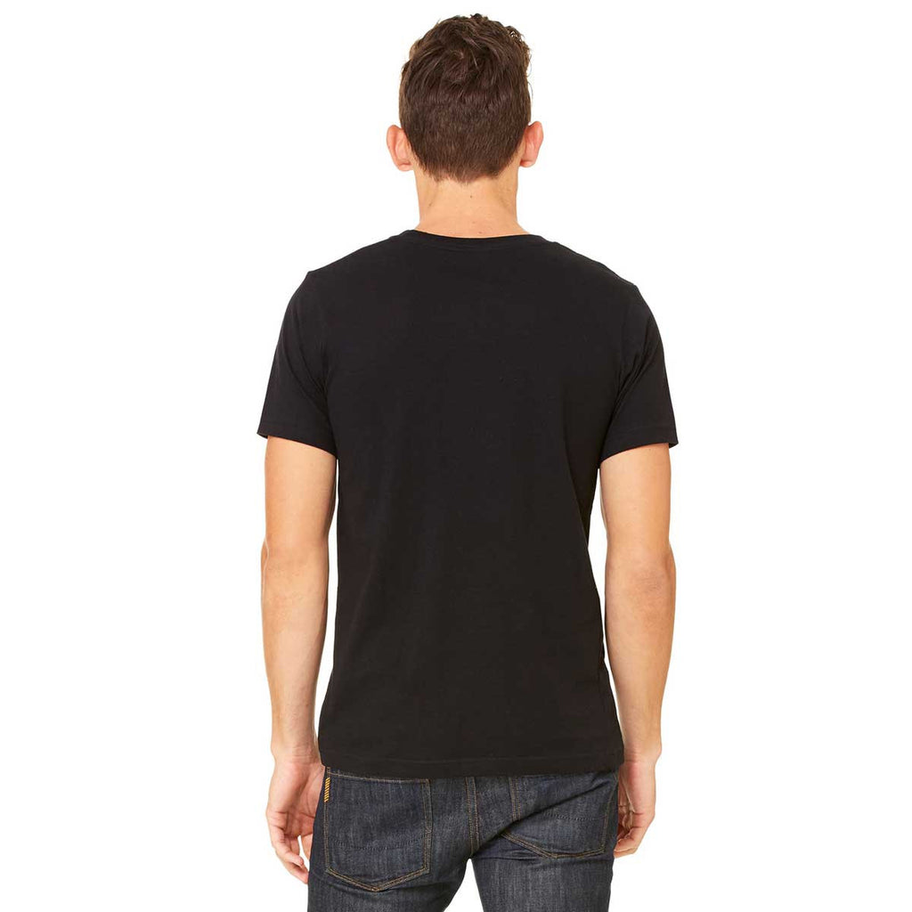 Bella + Canvas Men's Black Jersey Short-Sleeve Pocket T-Shirt