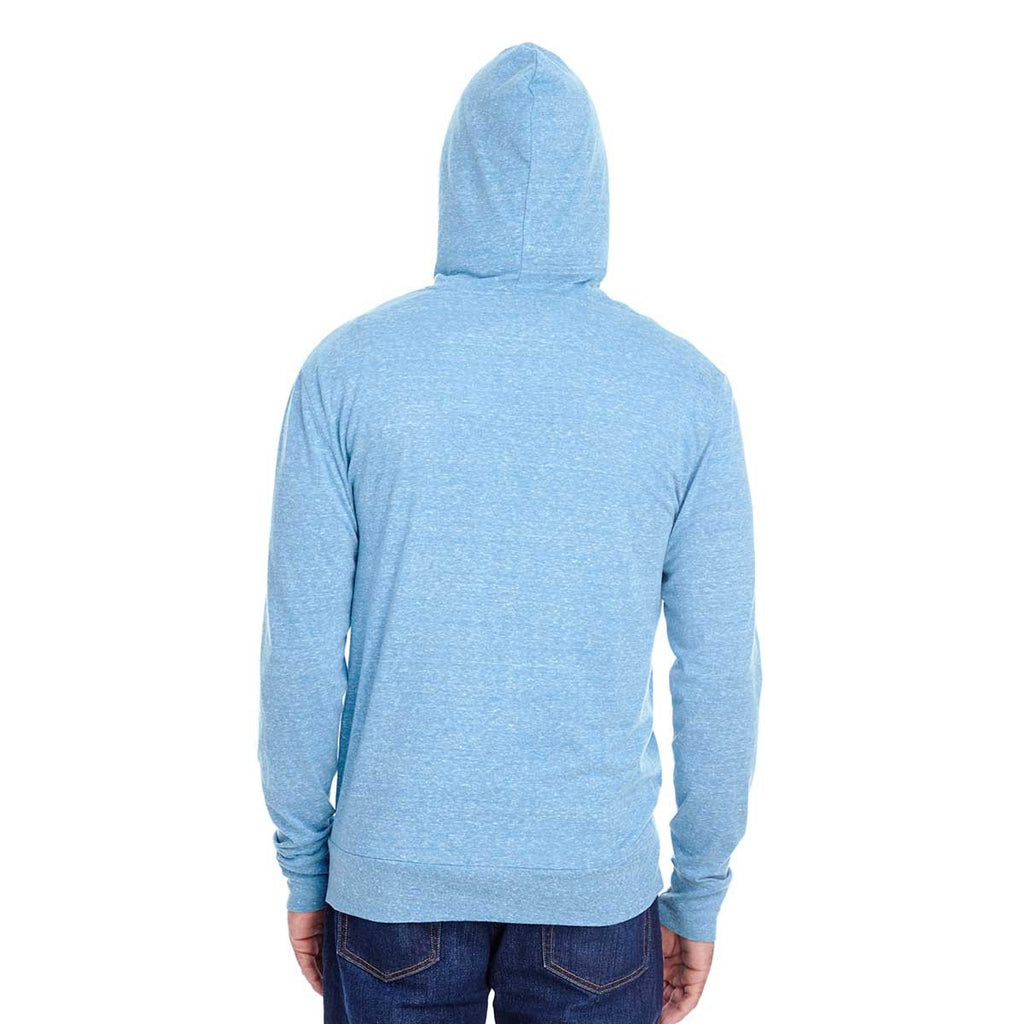 Threadfast Apparel Unisex Royal Triblend Full-Zip Light Hoodie