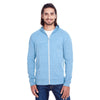 Threadfast Apparel Unisex Royal Triblend Full-Zip Light Hoodie