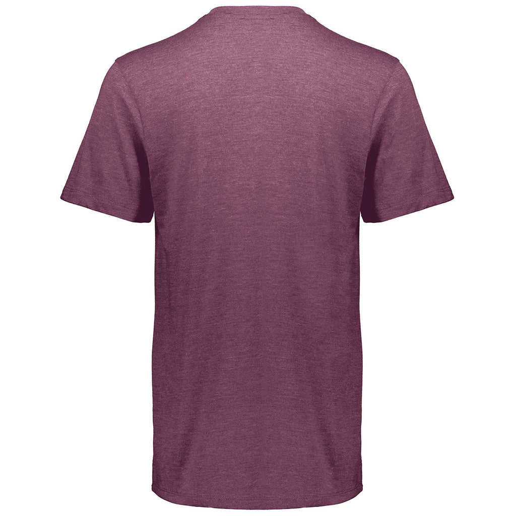 Augusta Sportswear Men's Maroon Heather Tri-Blend Tee