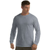 Antigua Men's Grey Heather Long Sleeve Crew Tee