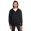 Threadfast Apparel Unisex Black Solid Triblend French Terry Full-Zip