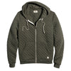 Marine Layer Men's Olive Heather Corbet Quilted Full Zip Hoodie