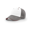 Richardson Women's White/Charcoal/Maroon Washed Chino Cap