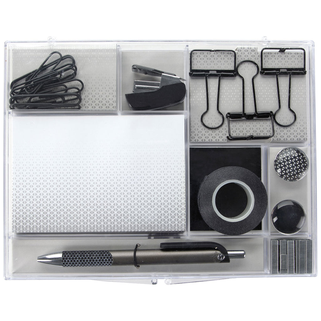 Souvenir Black Stationery Set with Motive pen