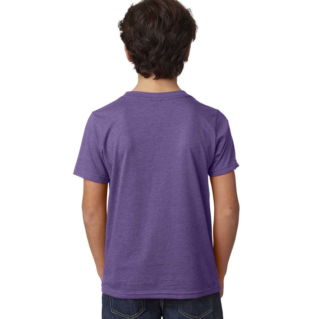 Next Level Boy's Purple Rush CVC Crew Tee