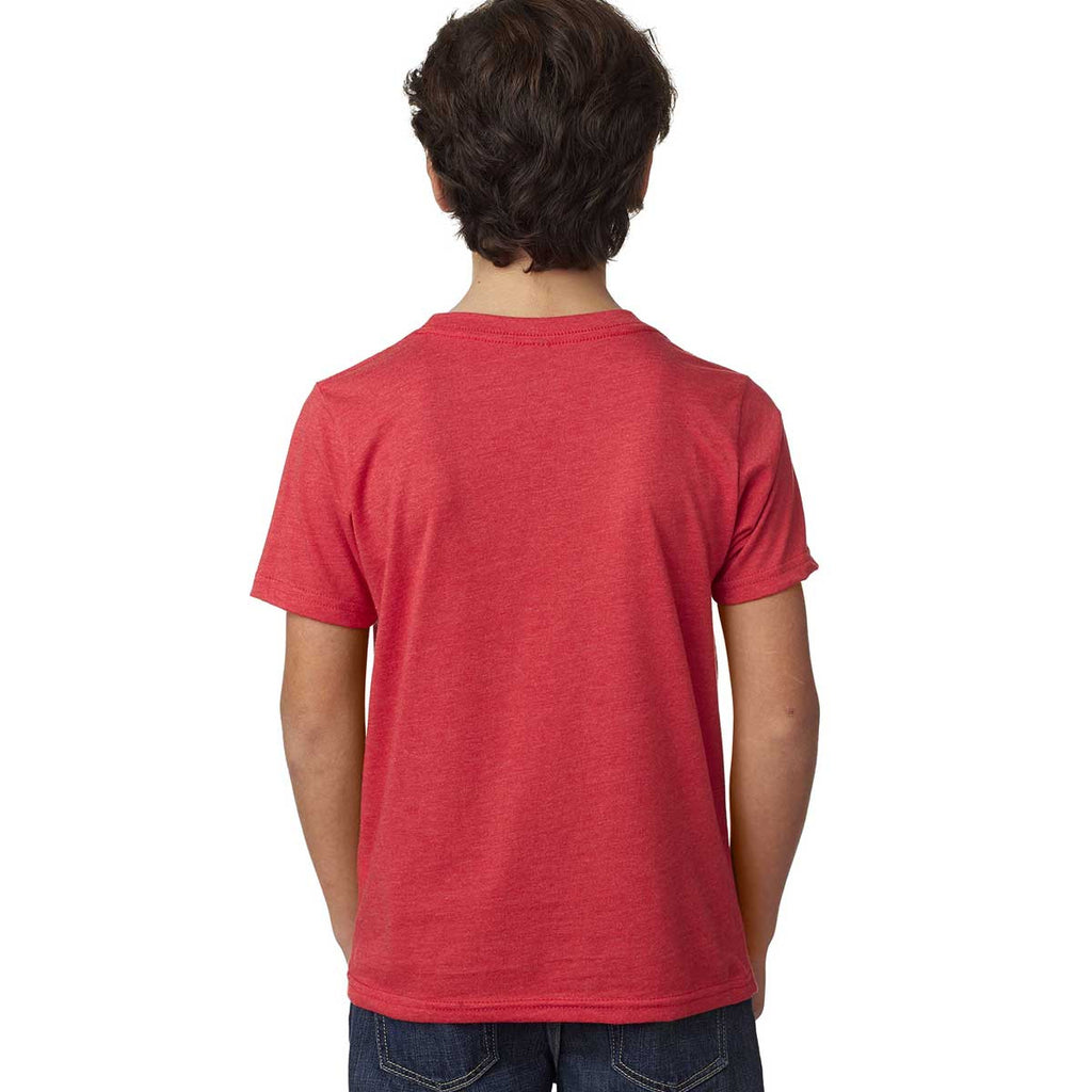 Next Level Boy's Red CVC Crew Tee