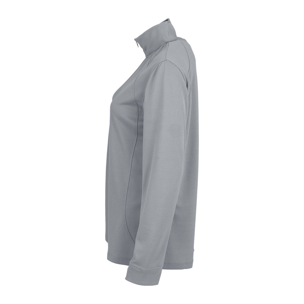 Vansport Women's Grey Mesh 1/4-Zip Tech Pullover