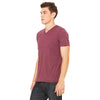 Bella + Canvas Unisex Maroon Triblend Short-Sleeve V-Neck T-Shirt