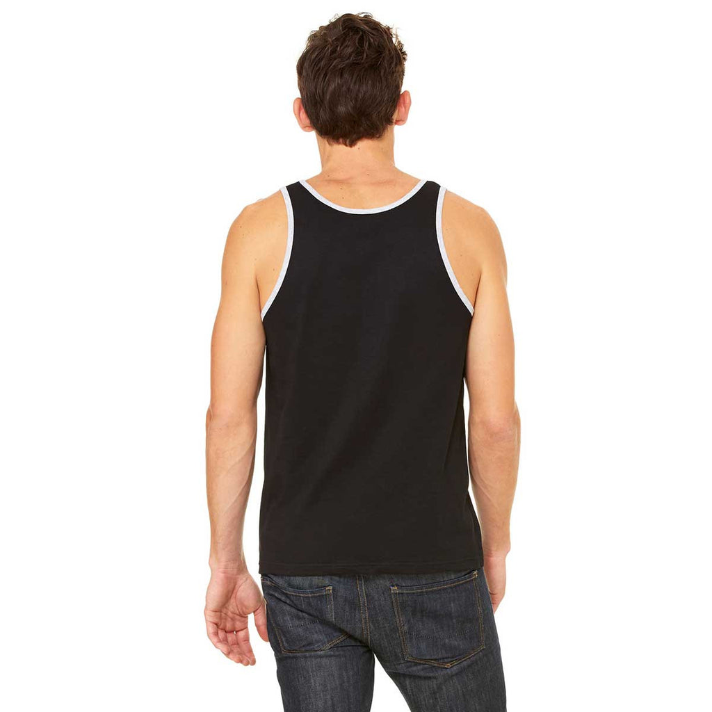 Bella + Canvas Unisex Black/Athletic Heather Jersey Tank