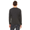 Bella + Canvas Men's Charcoal-Black Triblend Jersey Long-Sleeve T-Shirt