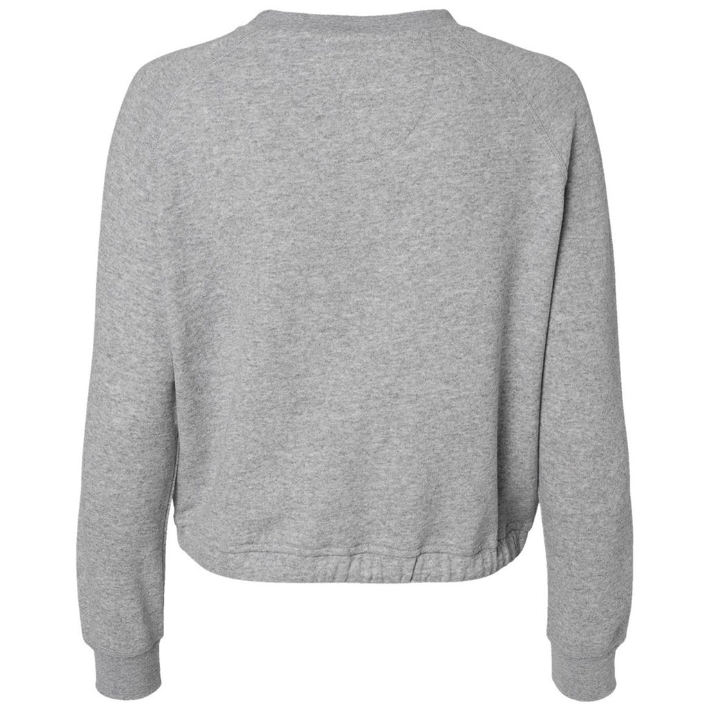 LAT Women's Heather Relaxed 3-End Boxy Fleece Crewneck Sweatshirt