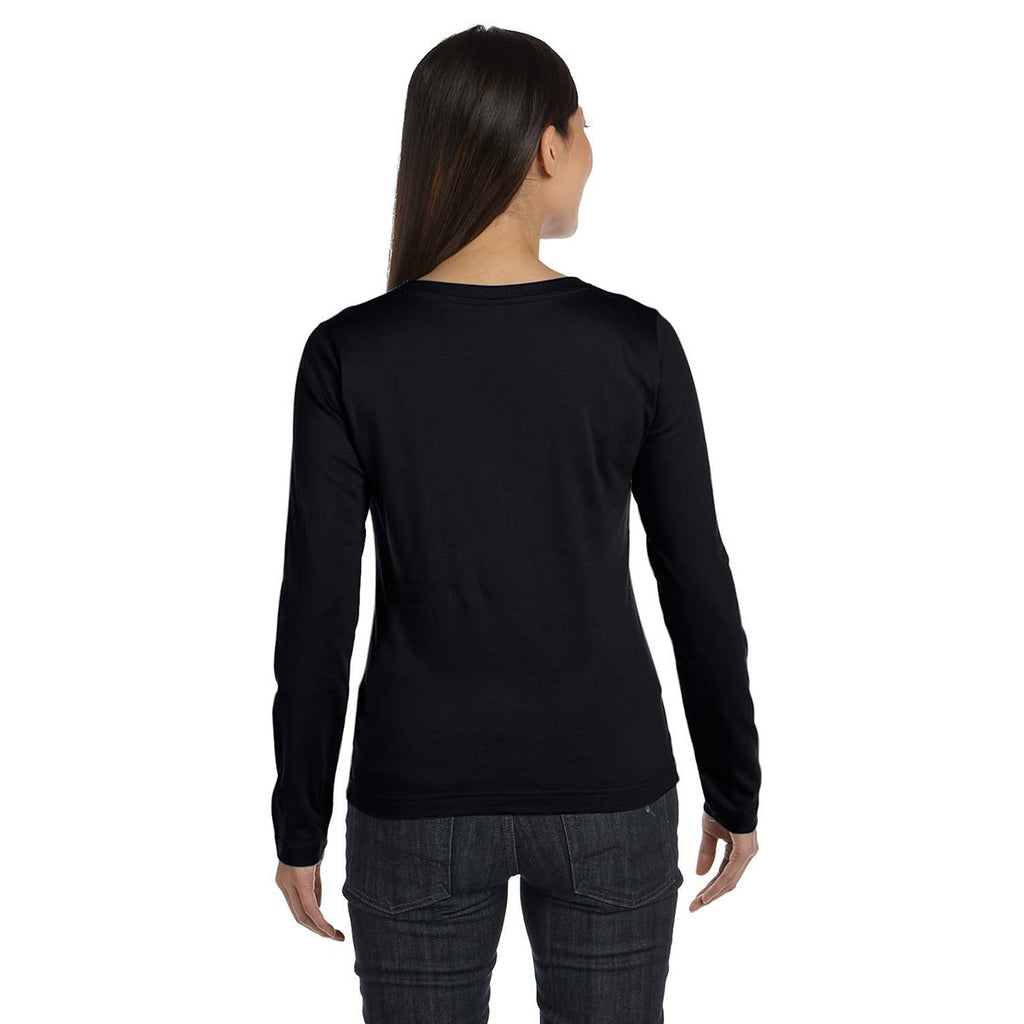 LAT Women's Black Long Sleeve Premium Jersey T-Shirt