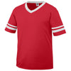 Augusta Sportswear Men's White/Red Sleeve Stripe Jersey