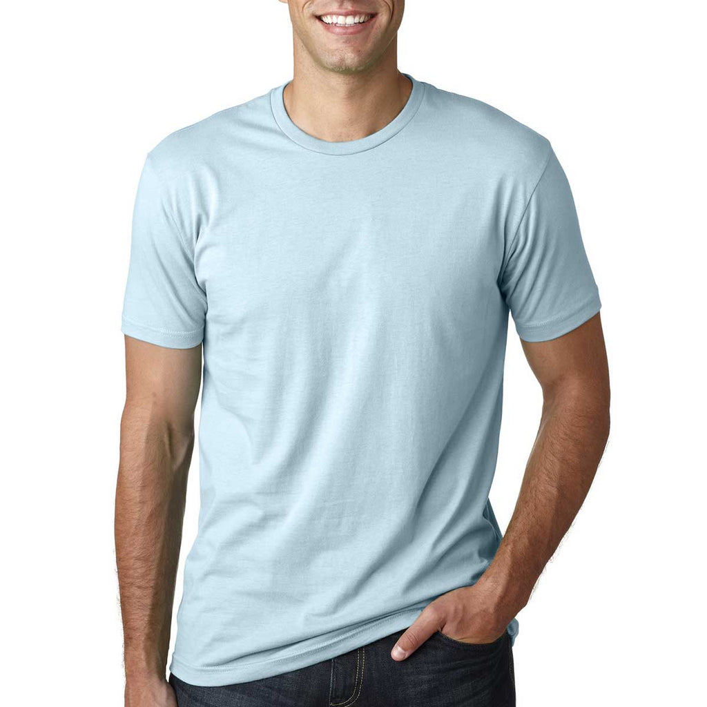 Next Level Men's Light Blue Premium Fitted Short-Sleeve Crew