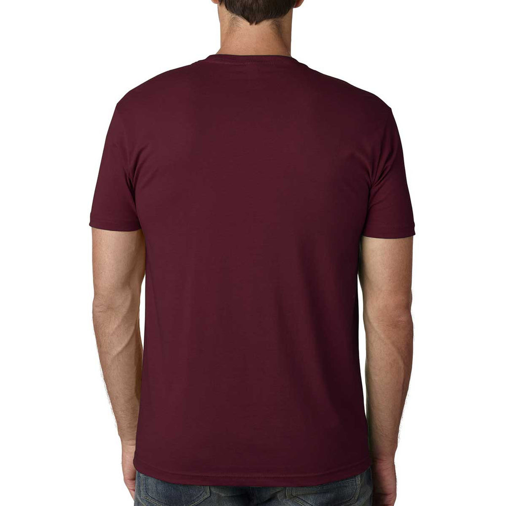 Next Level Men's Maroon Premium Fitted Short-Sleeve Crew