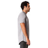 Next Level Men's Heather Grey Cotton Long Body Crew