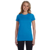 LAT Women's Cobalt Junior Fit Fine Jersey T-Shirt