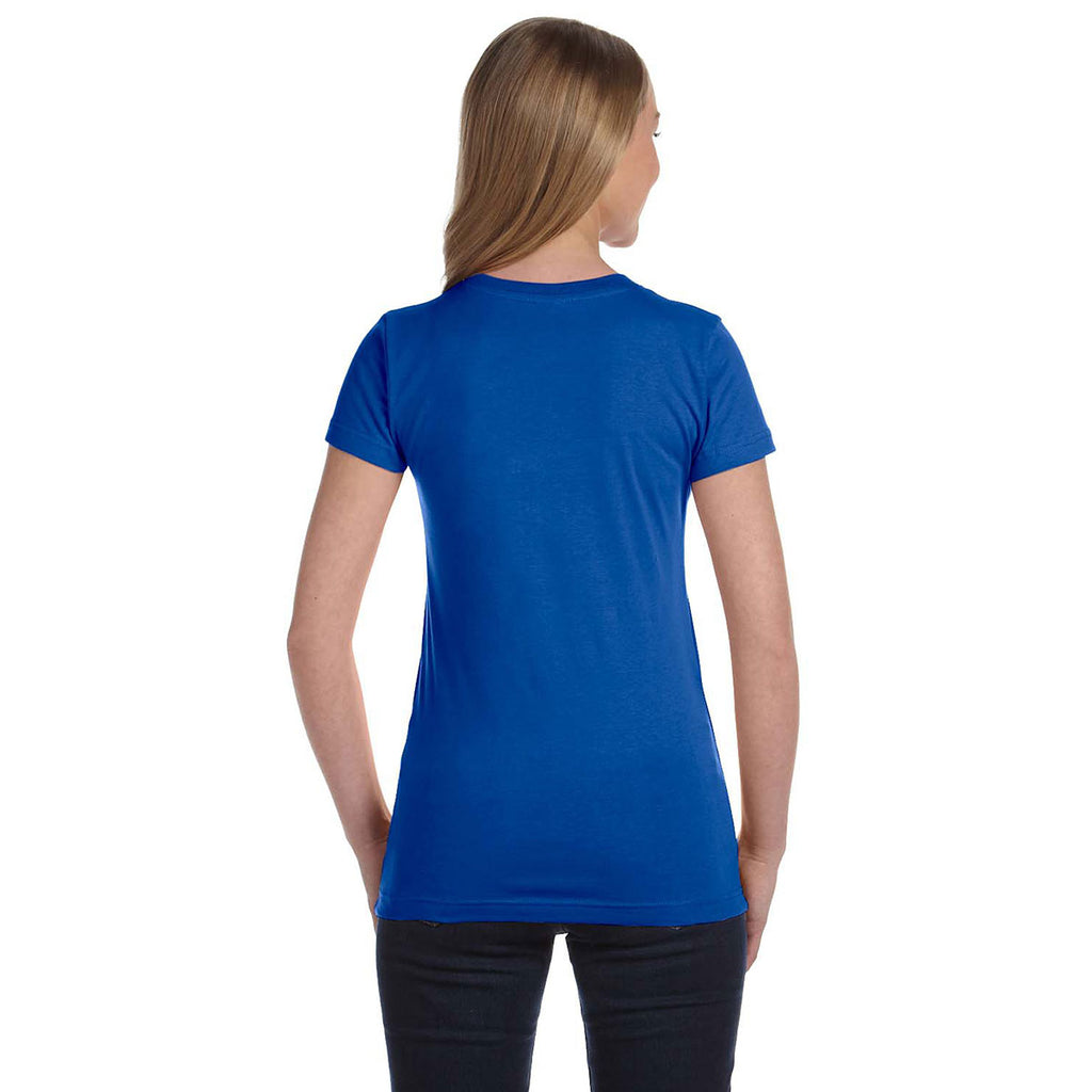 LAT Women's Royal Junior Fit Fine Jersey T-Shirt