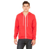 Bella + Canvas Unisex Red Full-Zip Hoodie