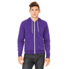 Bella + Canvas Unisex Team Purple Full-Zip Hoodie