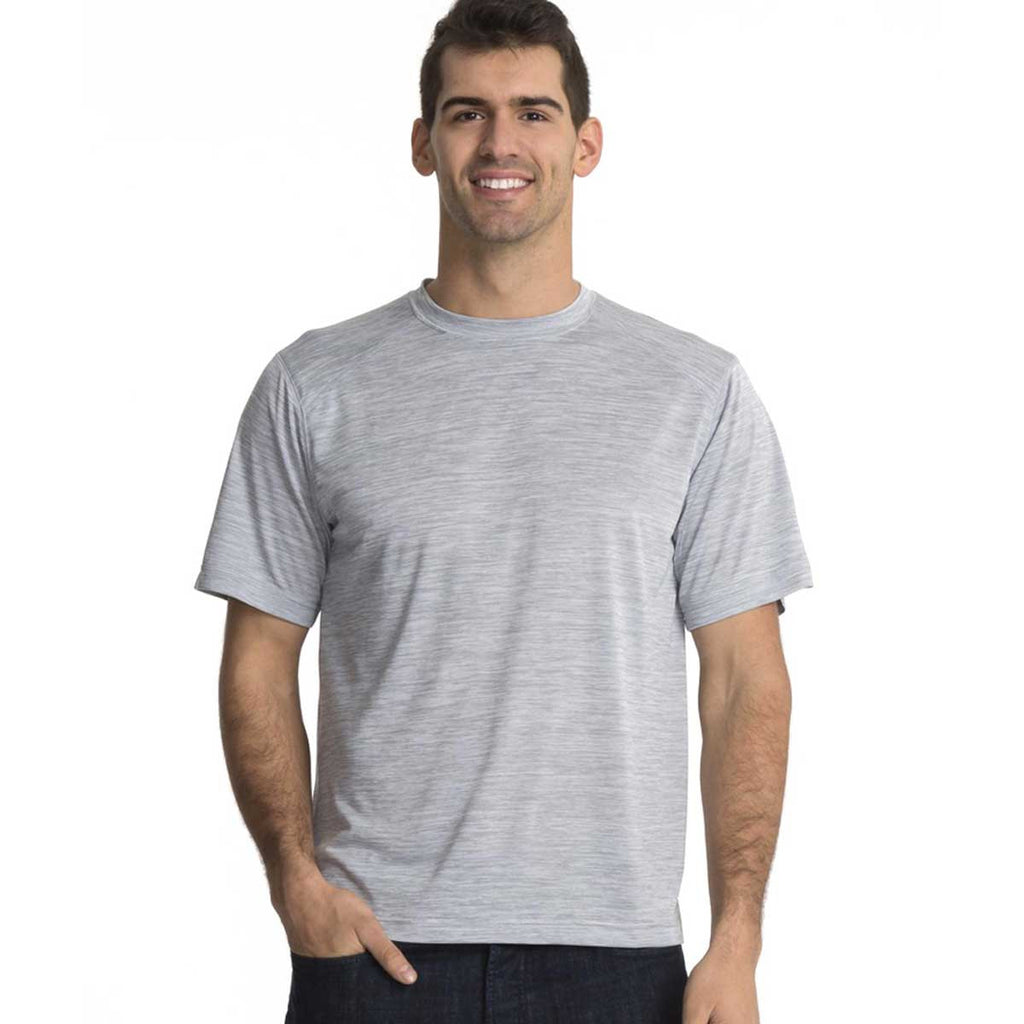 Charles River Men's Grey Space Dye Performance Tee