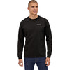 Patagonia Men's Black Long-Sleeved P-6 Logo Responsibili-Tee