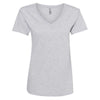 Next Level Women's Heather Grey Fine Jersey Relaxed V T-Shirt