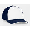 Pacific Headwear White/Navy Universal Fitted Trucker Mesh Cap