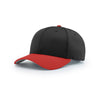 Richardson Black/Red On-Field Combination Pro Mesh Adjustable Cap