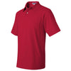 Jerzees Men's True Red Spotshield 50/50 Polo With Pocket