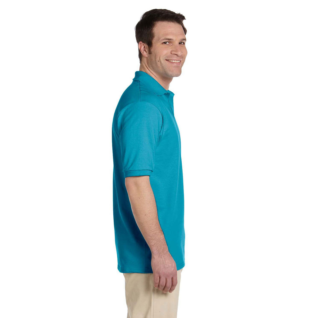 Jerzees Men's California Blue 5.6 Oz. Spotshield Jersey Polo