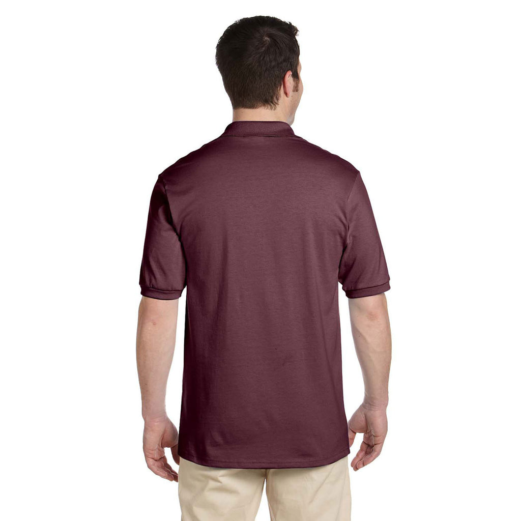 Jerzees Men's Maroon 5.6 Oz. Spotshield Jersey Polo