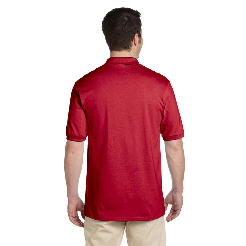 Jerzees Men's True Red 5.6 Oz. Spotshield Jersey Polo