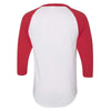 Augusta Sportswear Men's White/Red Three-Quarter Raglan Sleeve Baseball Jersey