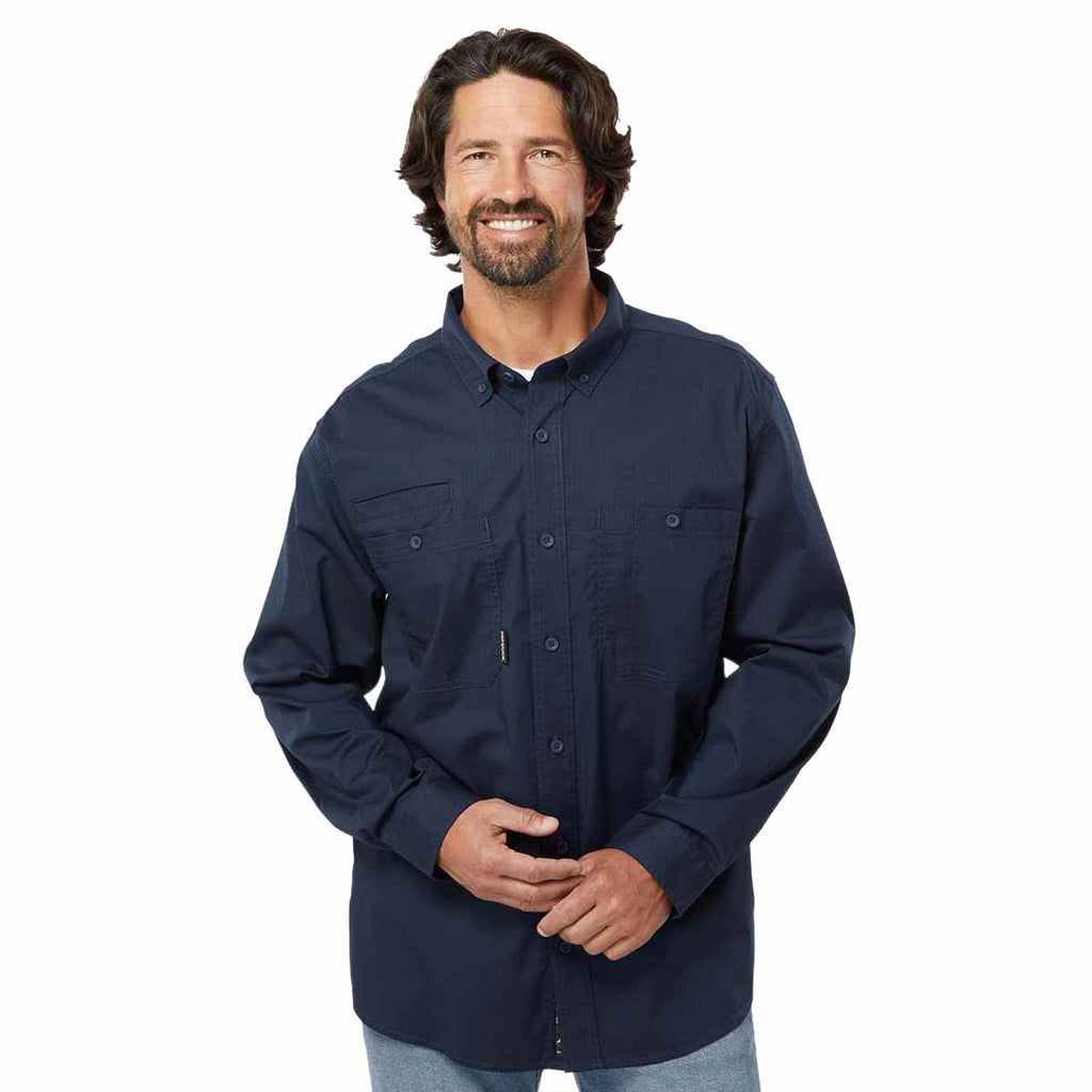 Dri Duck Men's Deep Blue Craftsman Woven Shirt