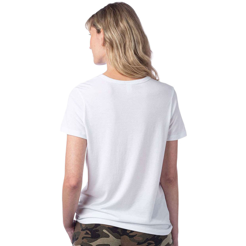 Alternative Apparel Women's White Earthleisure Modal Triblend Tee