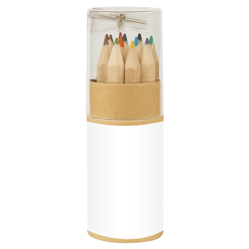 Hit Natural 12-Piece Colored Pencil Set In Tube With Sharpener