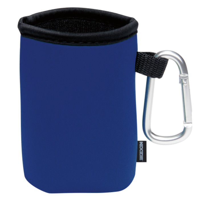 Koozie Royal Blue Collapsible Can Kooler with Carabiner