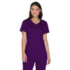 Cherokee Women's Eggplant Workwear Premium Core Stretch V-Neck Top