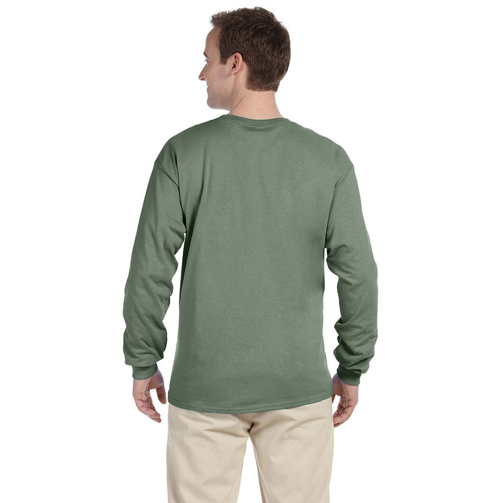 Fruit of the Loom Men's Sagestone 5 oz. HD Cotton Long-Sleeve T-Shirt