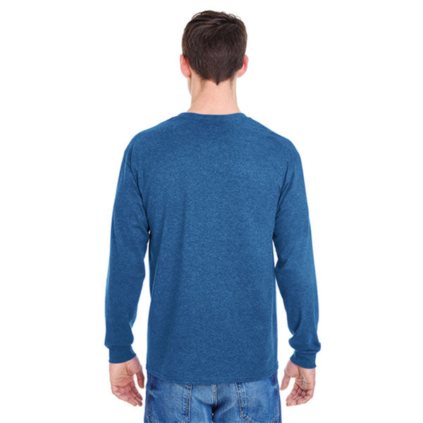 Fruit of the Loom Men's Retro Heather Royal 5 oz. HD Cotton Long-Sleeve T-Shirt