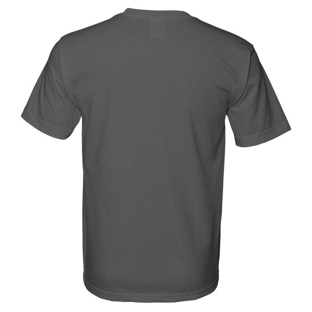 Bayside Men's Charcoal USA-Made 100% Cotton Short Sleeve T-Shirt