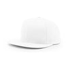 Richardson White Lifestyle Structured Solid Wool Flatbill Snapback Cap