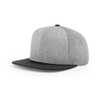 Richardson Heather Grey/Black Lifestyle Structured Combination Wool Flatbill Snapback Cap