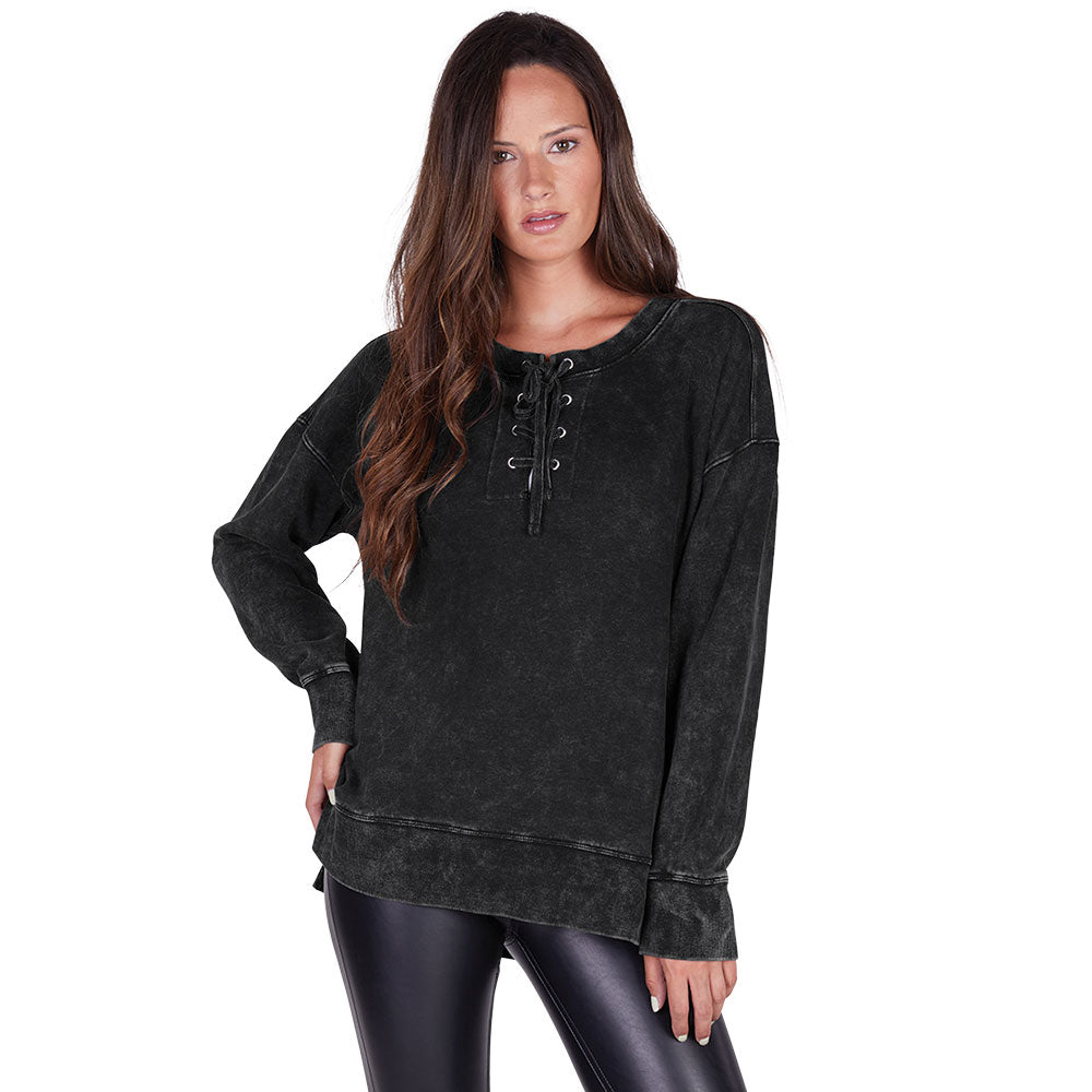 Charles River Women's Black Derby Lace-Up Tunic