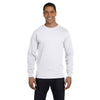 Hanes Men's White 6.1 oz Long-Sleeve Beefy-T