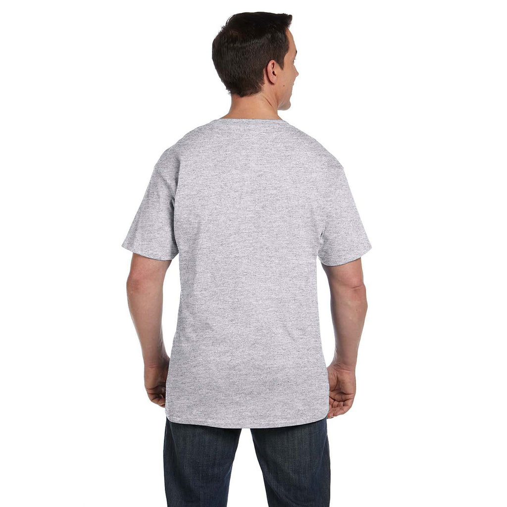 Hanes Men's Ash 6.1 oz. Beefy-T with Pocket