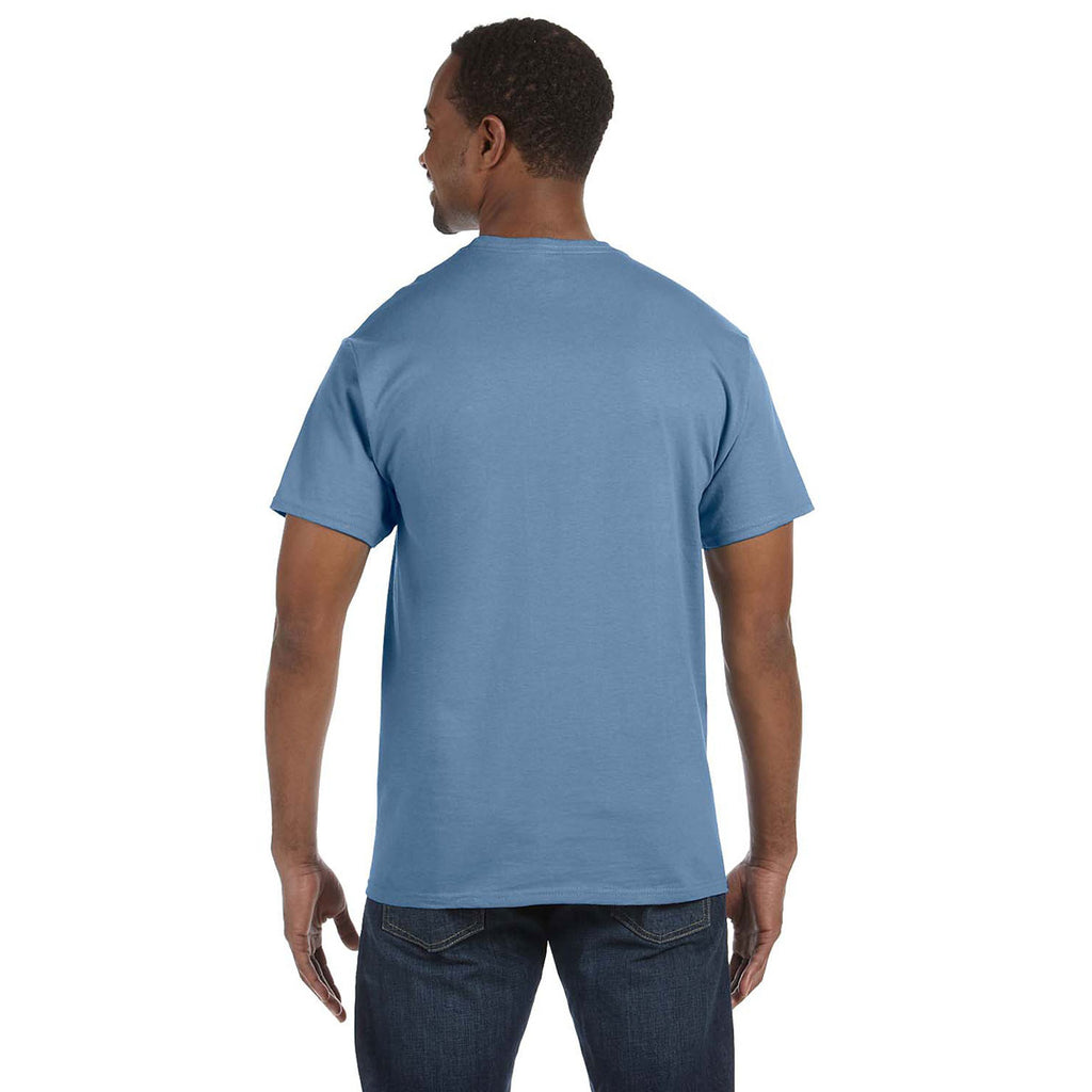 Hanes Men's Stonewashed Blue 6.1 oz. Tagless T-Shirt