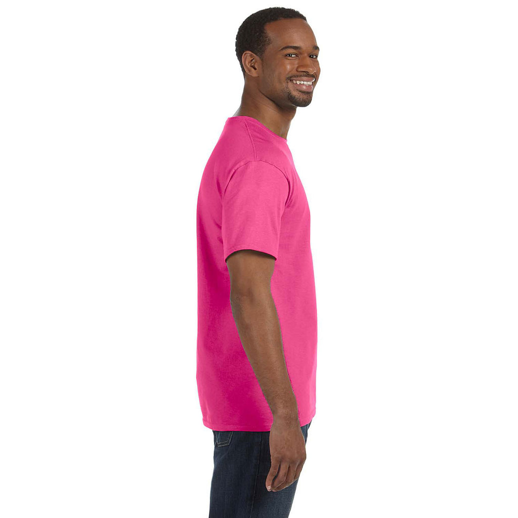 Hanes Men's Wow Pink 6.1 oz. Tagless T-Shirt